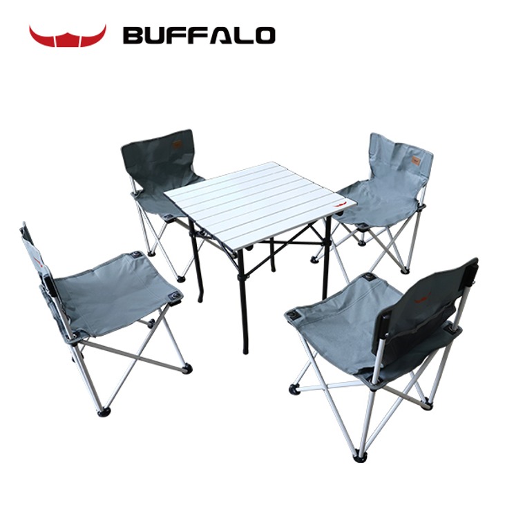 레드 079.버팔로 4인용 캠핑 테이블&amp;의자 세트